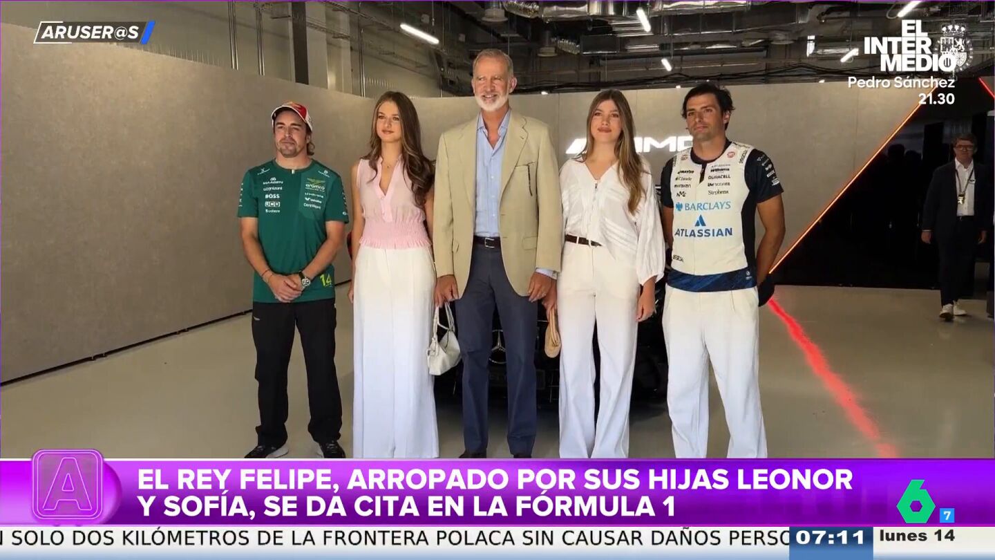 Los famosos que apoyaron a Alonso y Carlos Sa&iacute;nz en la F1 de Madrid: del rey, la princesa Leonor y la infanta Sof&iacute;a a Ana Mena y &Oacute;scar Casas