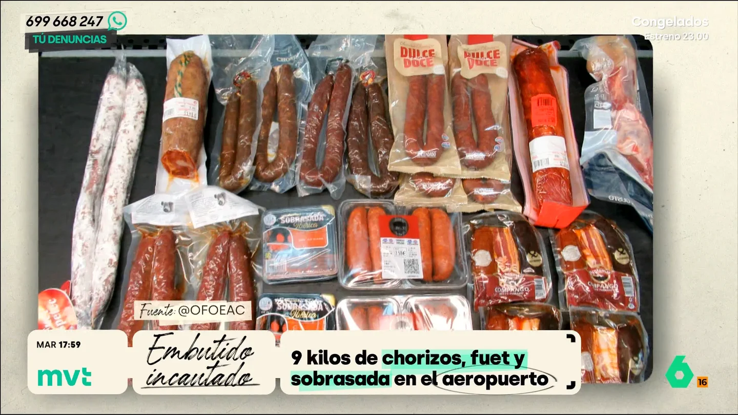 El aeropuerto de Seattle multa a un estadounidense que intentaba entrar con 9 kilos de charcutería del Mercadona sin declarar El ciudadano estadounidense, que formaba parte de un programa de viajeros de confianza de EEUU, intentó entrar al país con hasta 9 kilos de embutidos del Mercadona. Los productos fueron incautados y él ha sido multado con 500 dólares.