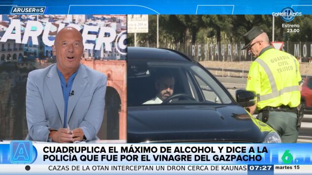 Va borracho por culpa del vinagre del gazpacho: la excusa de este conductor de Castilleja de la Cuesta (Sevilla) a la Polic&iacute;a