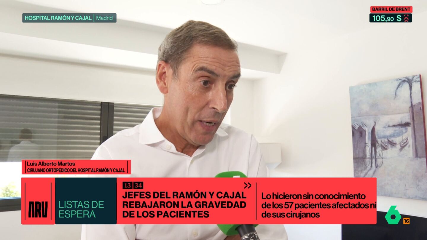Luis Alberto Martos, cirujano en el Hospital Ram&oacute;n y Cajal, asegura que la manipulaci&oacute;n de listas de espera "deb&iacute;a ser por criterios pol&iacute;ticos o econ&oacute;micos"
