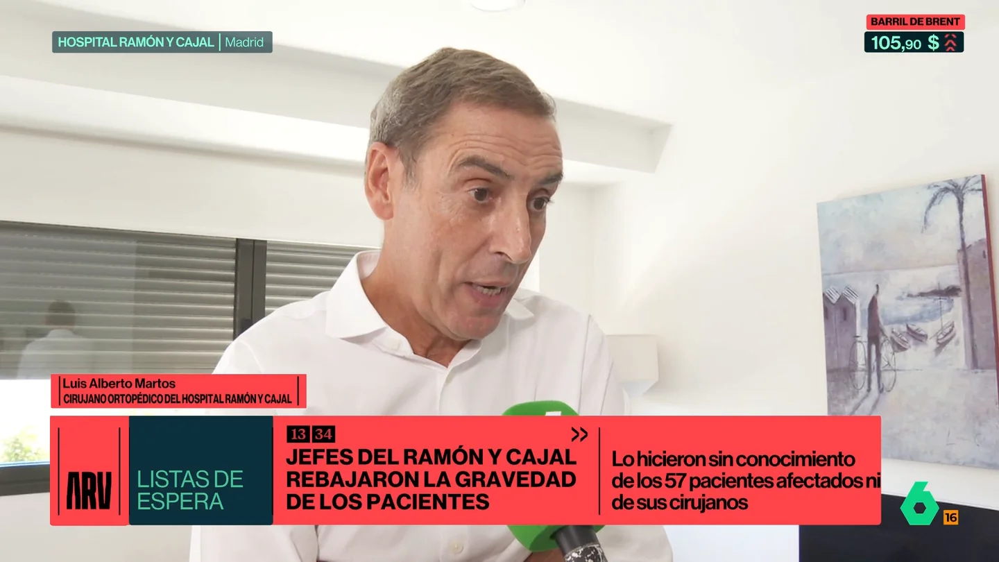 Luis Alberto Martos, cirujano en el Hospital Ramón y Cajal, asegura que la manipulación de listas de espera "debía ser por criterios políticos o económicos" Luis Alberto Martos, cirujano en el Hospital Ramón y Cajal, asegura que la manipulación de listas de espera "debía ser por criterios políticos o económicos"