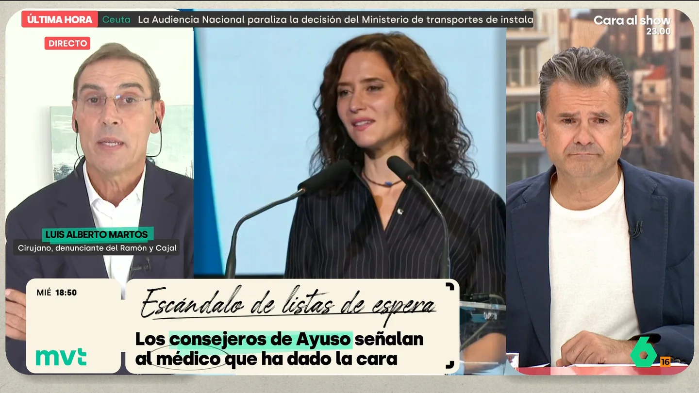 Luis Alberto Martos, tras ser cuestionado por Fátima Matute: "La ignorancia es atrevida y esta señora es muy atrevida" El cirujano fue el encargado de destapar el escándalo de las listas de espera sanitarias en el Hospital Ramón y Cajal de Madrid. El médico ha sido criticado por la consejera de Sanidad madrileña, que afirma que ha sido él el que ha modificado las listas "en su propio beneficio".