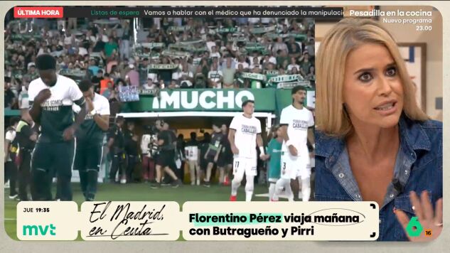 "Para aquellos que no han querido nunca mezclar deporte con otras cosas, que ahora no se estiren de los pelos por que haya tres jugadores reclamando una democracia madura", afirma Afra Blanco en M&aacute;s Vale Tarde.
