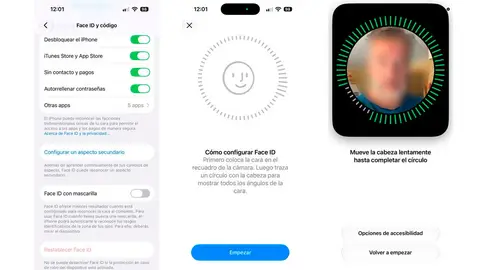 Configurando Face ID Configurando Face ID
