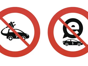 Prohibido coches eléctricos Prohibido coches eléctricos