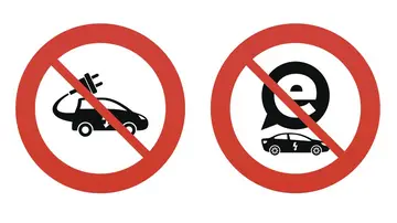 Prohibido coches eléctricos Prohibido coches eléctricos