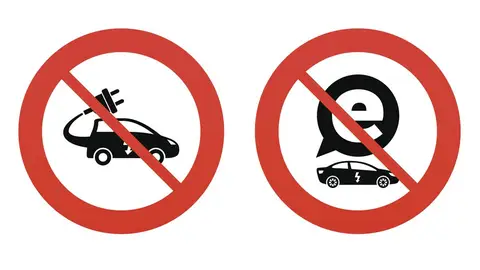 Prohibido coches eléctricos Prohibido coches eléctricos