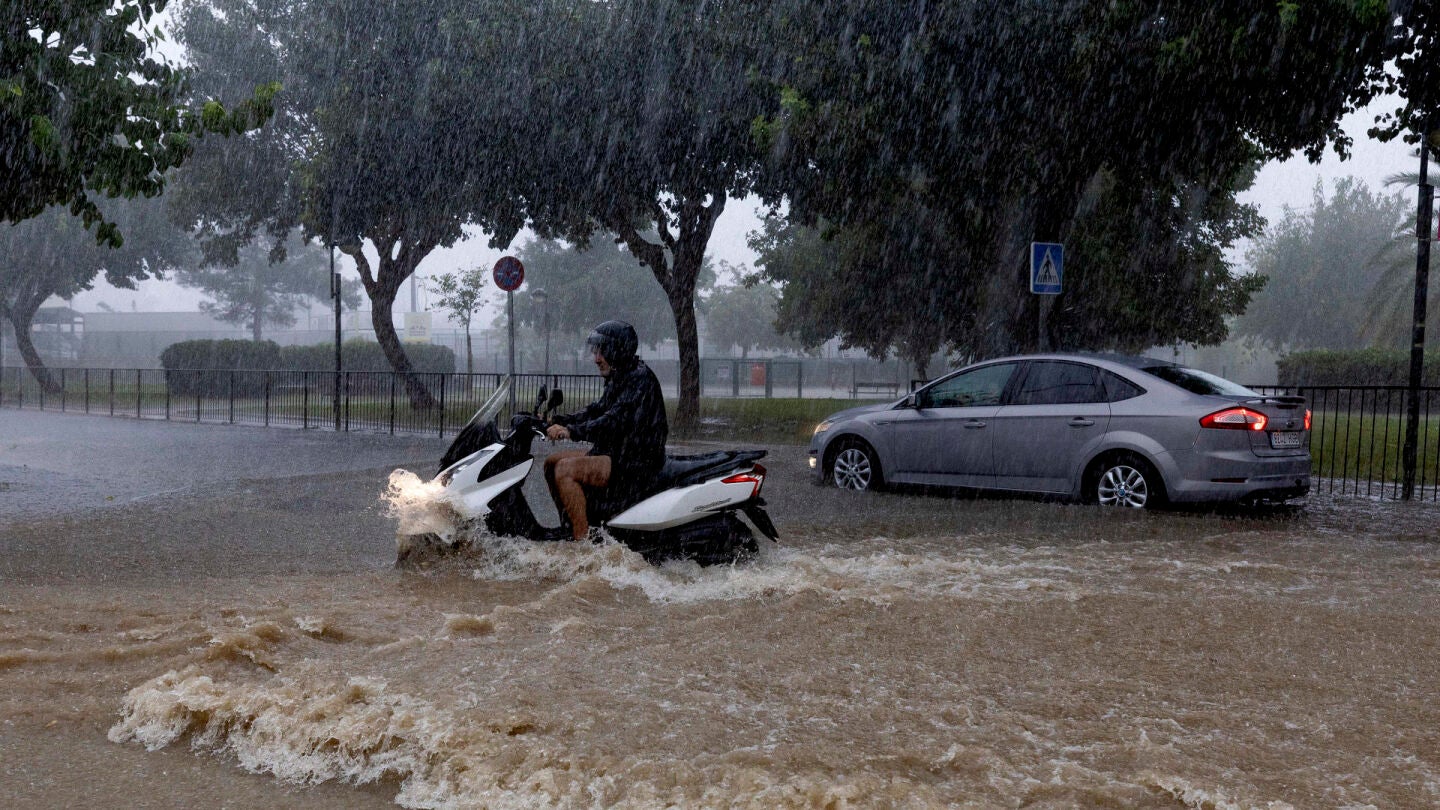 Imagen de archivo de una zona inundada por el fuerte temporal.