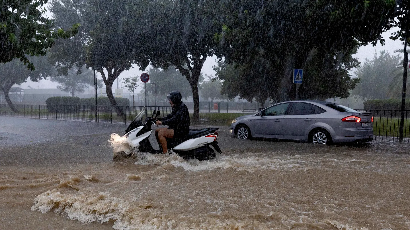 Imagen de archivo de una zona inundada por el fuerte temporal. Imagen de archivo de una zona inundada por el fuerte temporal.