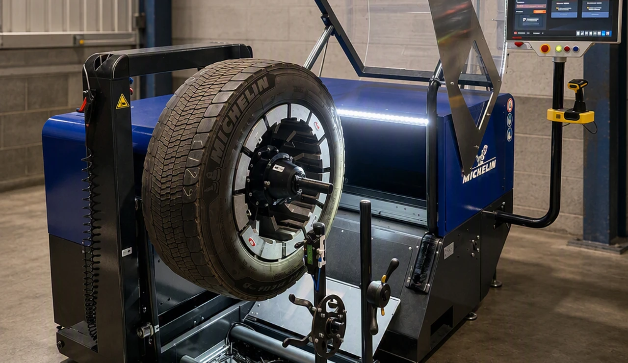 Michelin tiene una máquina que “vuelve a dibujar” los neumáticos gastados para que duren más antes de tener que cambiarlos