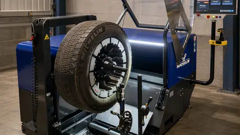 Michelin tiene una máquina que “vuelve a dibujar” los neumáticos gastados para que duren más antes de tener que cambiarlos Michelin tiene una máquina que “vuelve a dibujar” los neumáticos gastados para que duren más antes de tener que cambiarlos