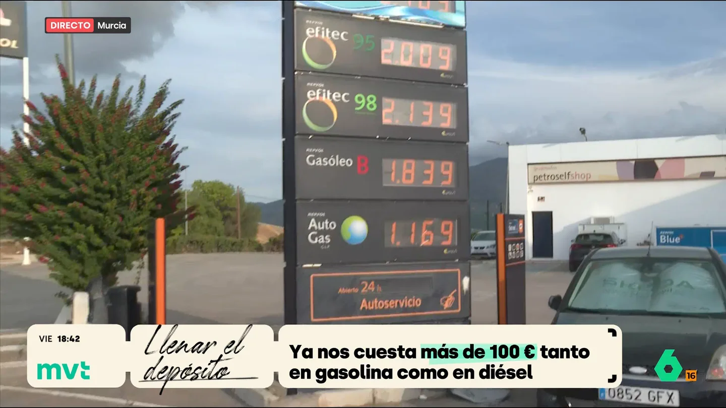 Vuelve a subir el precio de la gasolina: llenar un depósito ya cuesta más de 100 euros de media MVT-bastida-gasolina