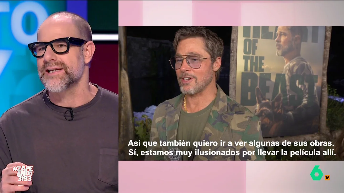 Alberto Rey analiza el 'outfit' de Brad Pitt durante su visita a España: "No viene de cazar conejos, viste acorde a su personaje en la película" Alberto Rey analiza el 'outfit' de Brad Pitt durante su visita a España: "No viene de cazar conejos, viste acorde a su personaje en la película"