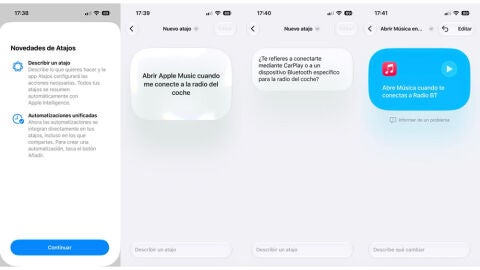 Creando automatizaciones con atajos 