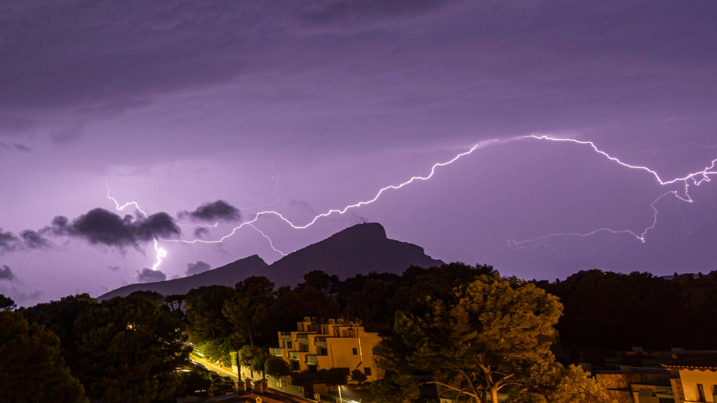 Las tormentas que han afectado esta madrugada a Baleares