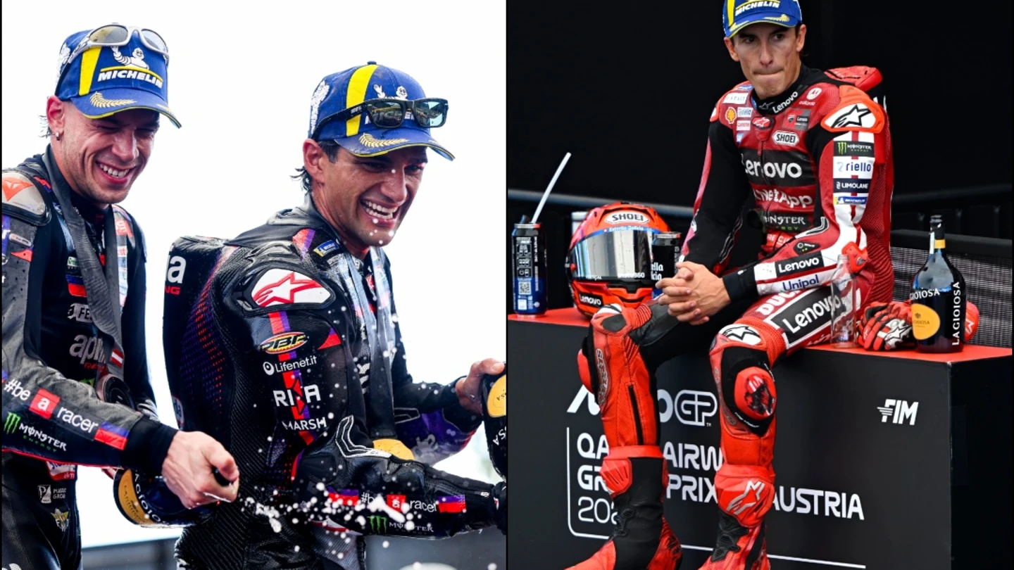 Marco Bezzecchi, Jorge Martín y Marc Márquez Marco Bezzecchi, Jorge Martín y Marc Márquez
