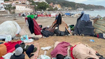 La playa del Trampol&iacute;n en Ceuta