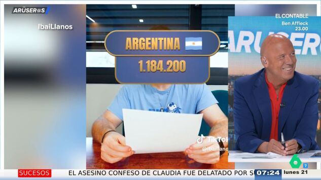 Alfonso Ar&uacute;s apuesta por Venezuela en la final del Mundial de Comidas de Ibai Llanos 