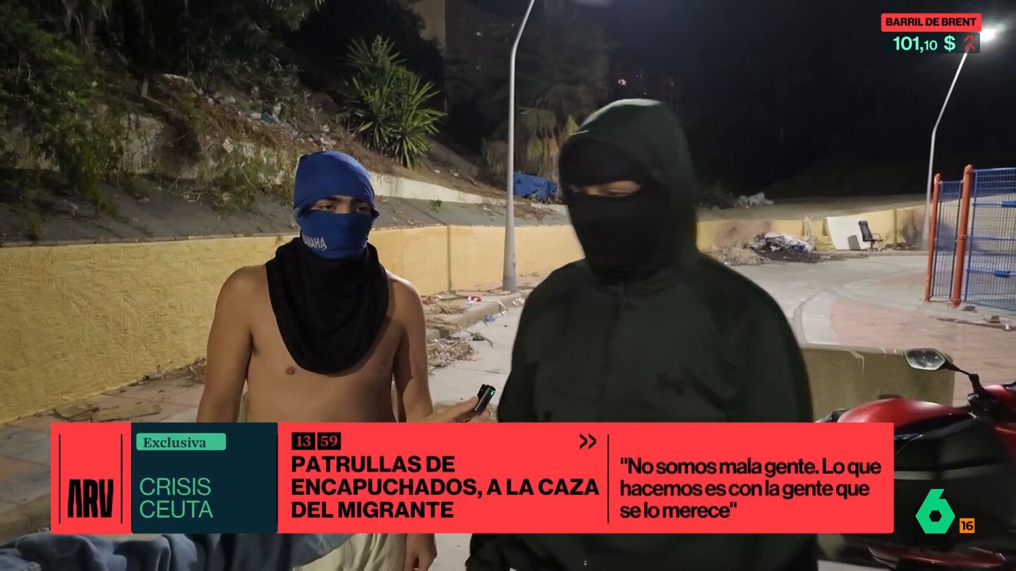 Patrullas de encapuchados en Ceuta