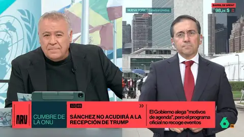 Albares tacha de lectura "absurda y torticera" hablar de 'plantón' de Sánchez a Trump: "España y EEUU somos aliados" Albares tacha de lectura "absurda y torticera" hablar de 'plantón' de Sánchez a Trump: "España y EEUU somos aliados"