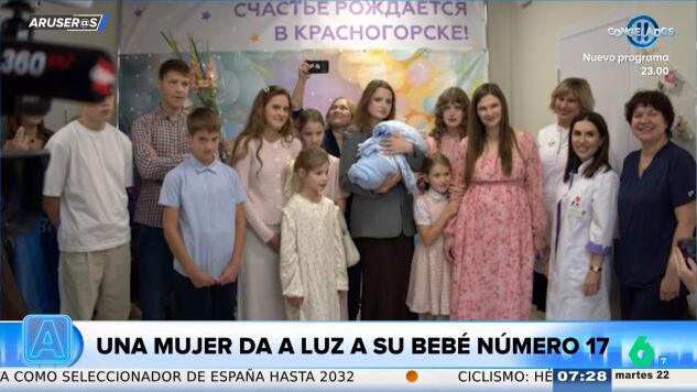 Una mujer da a luz a su hijo n&uacute;mero 17: "Dice que quer&iacute;a tener cinco hijos, pero que no supo cu&aacute;ndo parar"