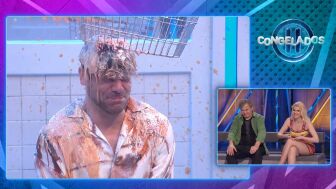 As&iacute; ha sido la asquerosa lluvia de comida sobre Silvia Abril, Ricky Merino y Daniel Diges en Congelados