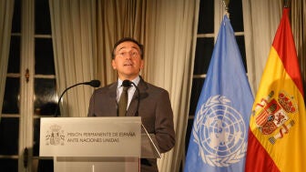  ministro de Asuntos Exteriores espa&ntilde;ol, Jos&eacute; Manuel Albares, en Nueva York