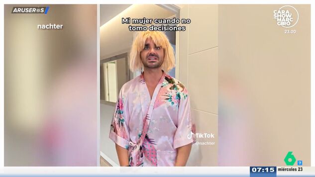 "Las mujeres os quej&aacute;is de que vuestra pareja no toma decisiones y luego...": el divertido viral de Nachter que desata la pol&eacute;mica en Aruser@s
