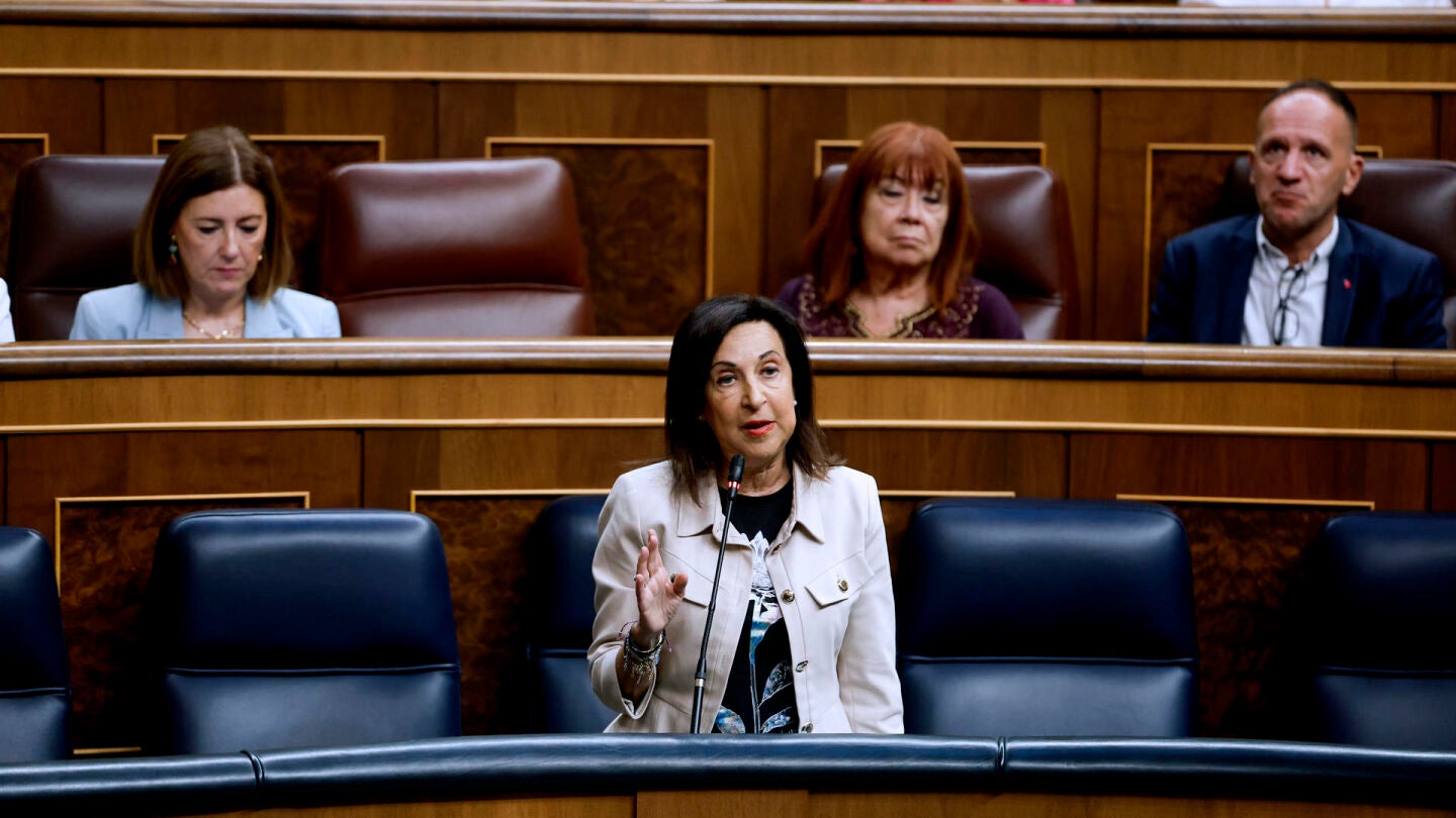 La ministra de Defensa, Margarita Robles, interviene en la sesi&oacute;n de control al Gobierno en el Congreso. 