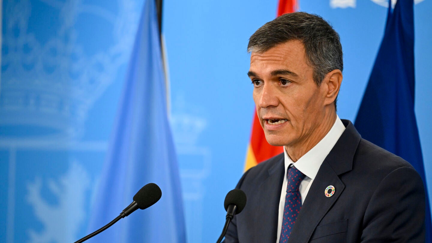 El presidente del Gobierno, Pedro S&aacute;nchez, durante una comparecencia