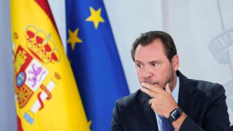 El ministro de Transportes y Movilidad Sostenible, &Oacute;scar Puente, durante la rueda de prensa posterior al Consejo de Ministros