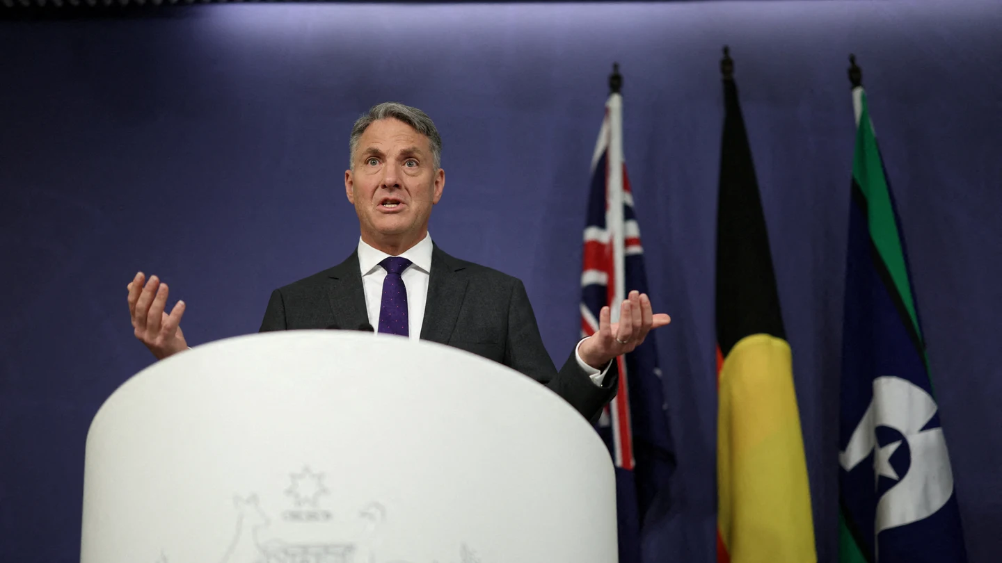 El viceprimer ministro y ministro de Defensa australiano, Richard Marles, habla durante una conferencia de prensa El viceprimer ministro y ministro de Defensa australiano, Richard Marles, habla durante una conferencia de prensa