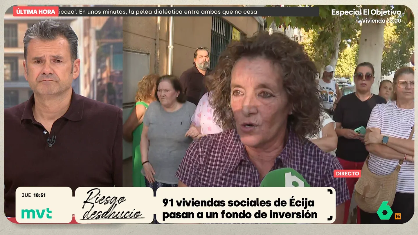 Carmen, en riesgo de desahucio por el fondo que ha comprado su vivienda de protección oficial Más Vale Tarde conoce otros casos críticos como el de Maricarmen. En Écija, 91 familias vulnerables tienen miedo después de que sus viviendas de protección oficial hayan sido compradas por un fondo de inversión.