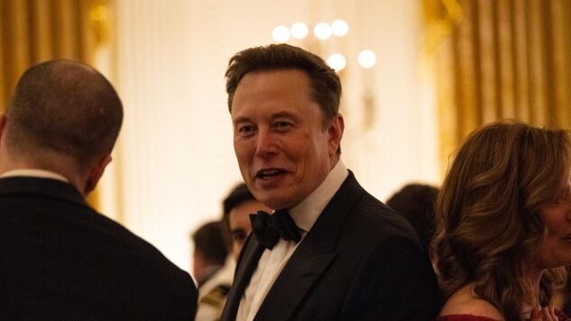 Elon Musk durante la cena de gala por el encuentro Trump-Xi
