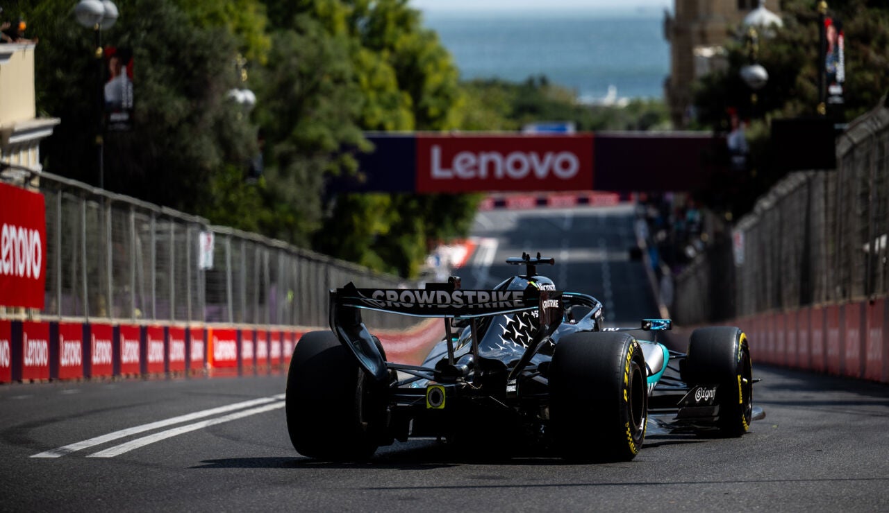 George Russell en el GP de Azerbaiy&aacute;n