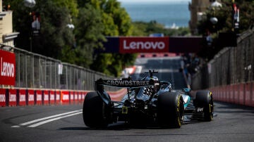 George Russell en el GP de Azerbaiy&aacute;n