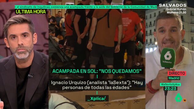 Ignacio Urquizu compara la acampada de Sol por la vivienda con el 15M: "Lo de hoy es m&aacute;s transversal"