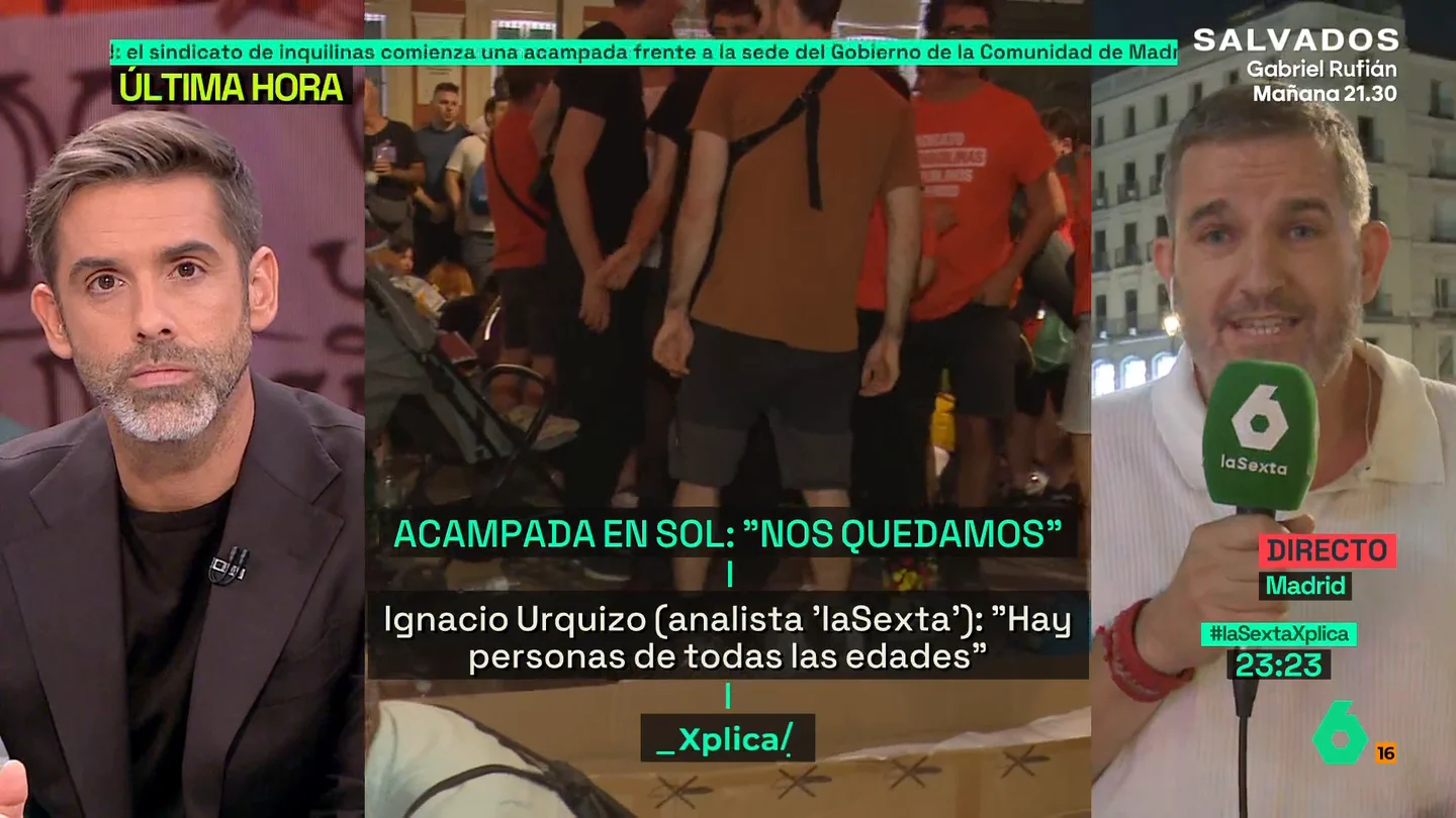 Ignacio Urquizu compara la acampada de Sol por la vivienda con el 15M: "Lo de hoy es más transversal" Ignacio Urquizu compara la acampada de Sol por la vivienda con el 15M: "Lo de hoy es más transversal"