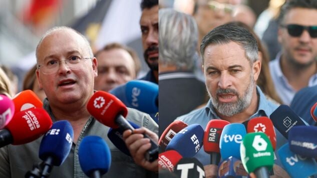 Miguel Tellado y Santiago Abascal