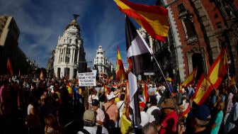 Marcha en apoyo de la defensa de Ceuta y para exigir la convocatoria de elecciones generales en Madrid