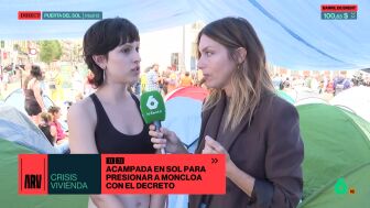 Una joven de 21 a&ntilde;os explica por qu&eacute; est&aacute; en la acampada de Sol: "La mitad de mi sueldo se va en pagar el piso y no tengo una vida digna"