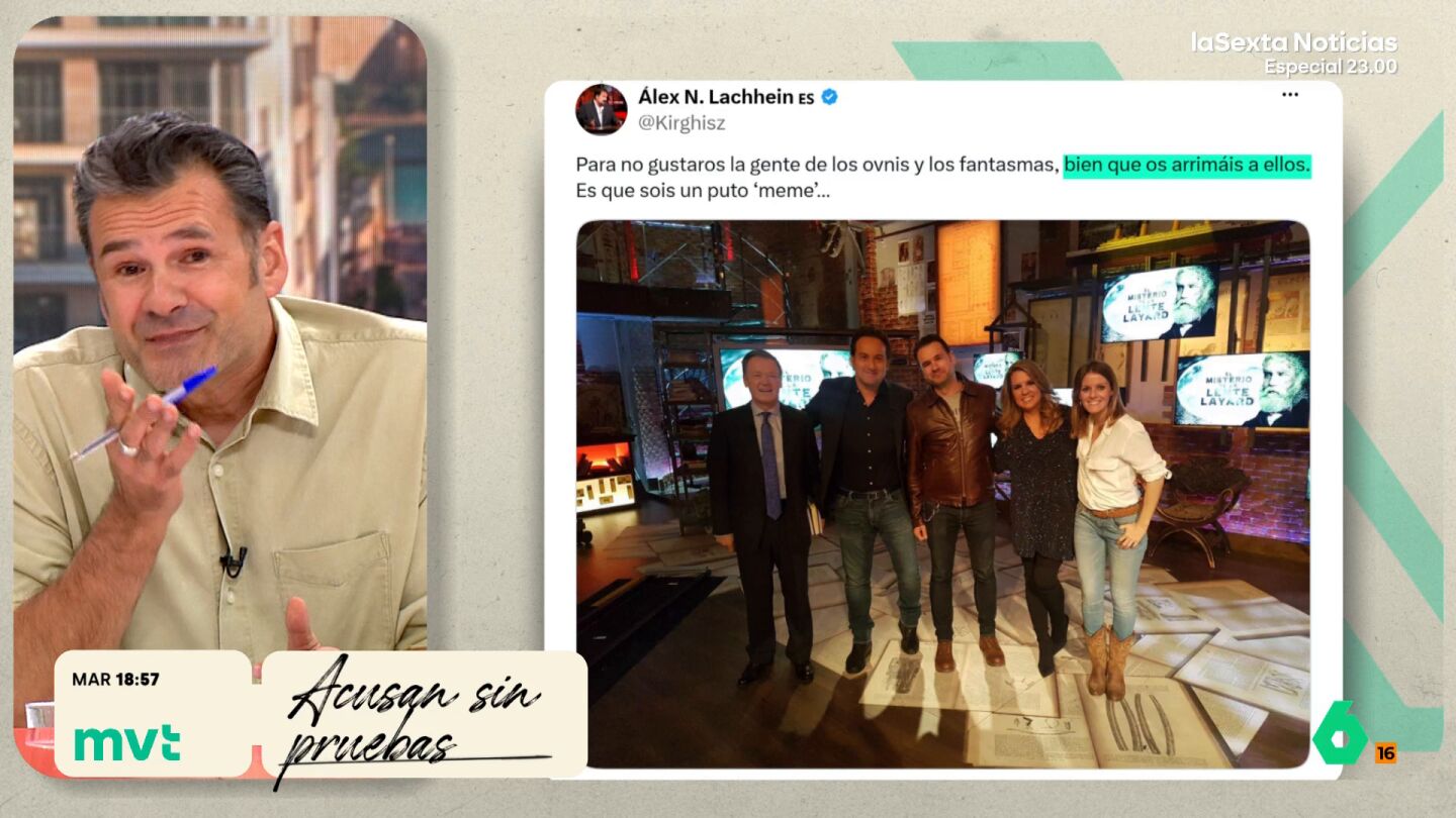 I&ntilde;aki L&oacute;pez responde a la foto difundida por el entorno de un programa de la competencia tras sus bulos sobre el trabajo de Andrea Ropero en el desahucio de Maricarmen: "Ellos s&iacute; han mentido y siguen sin dar una sola explicaci&oacute;n o prueba".