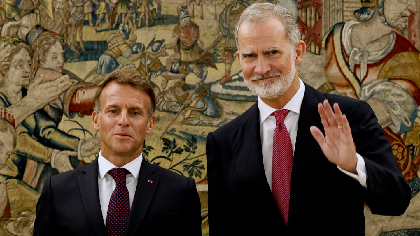 El rey Felipe VI y el presidente de Francia, Emmanuel Macron