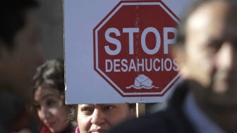 Imagen de archivo de una protesta contra los desahucios