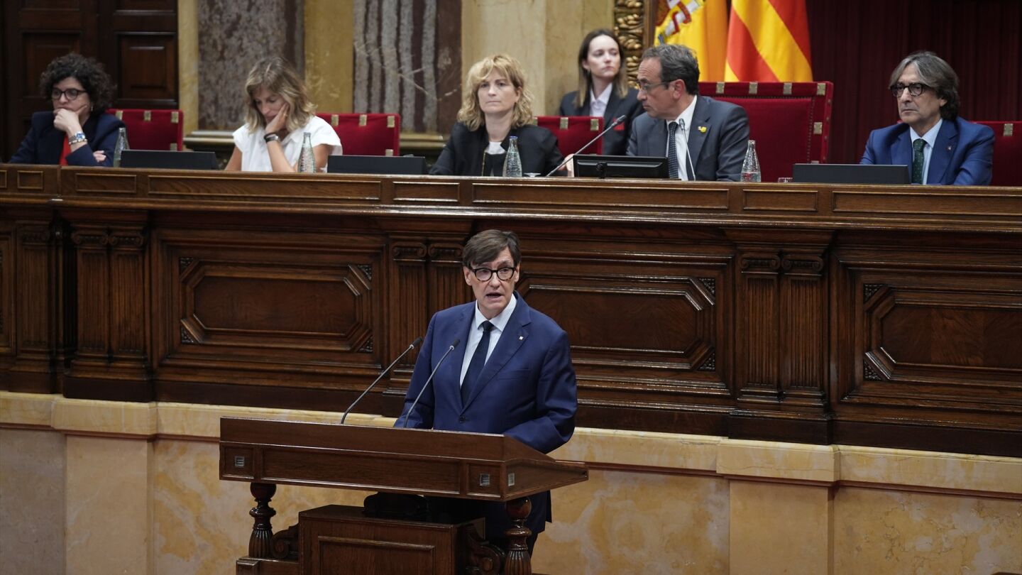 Salvador Illa en la Generalitat de Catalunya, este martes.