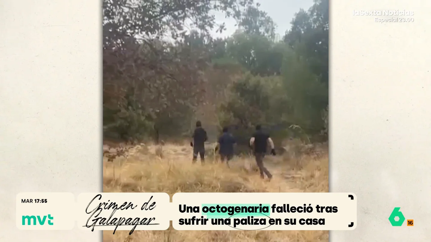 La Guardia Civil pide colaboración ciudadana para localizar a los autores del crimen de Galapagar: mataron a una mujer de 80 años a golpes El crimen ocurrió el 6 de mayo, cuando tres personas entraron en una vivienda y, después de atar y amordazar a una mujer de 80 años, la mataron a golpes. La Guardia Civil pierde su rastro en una gasolinera cercana y ahora pide ayuda por si alguien vio algo.
