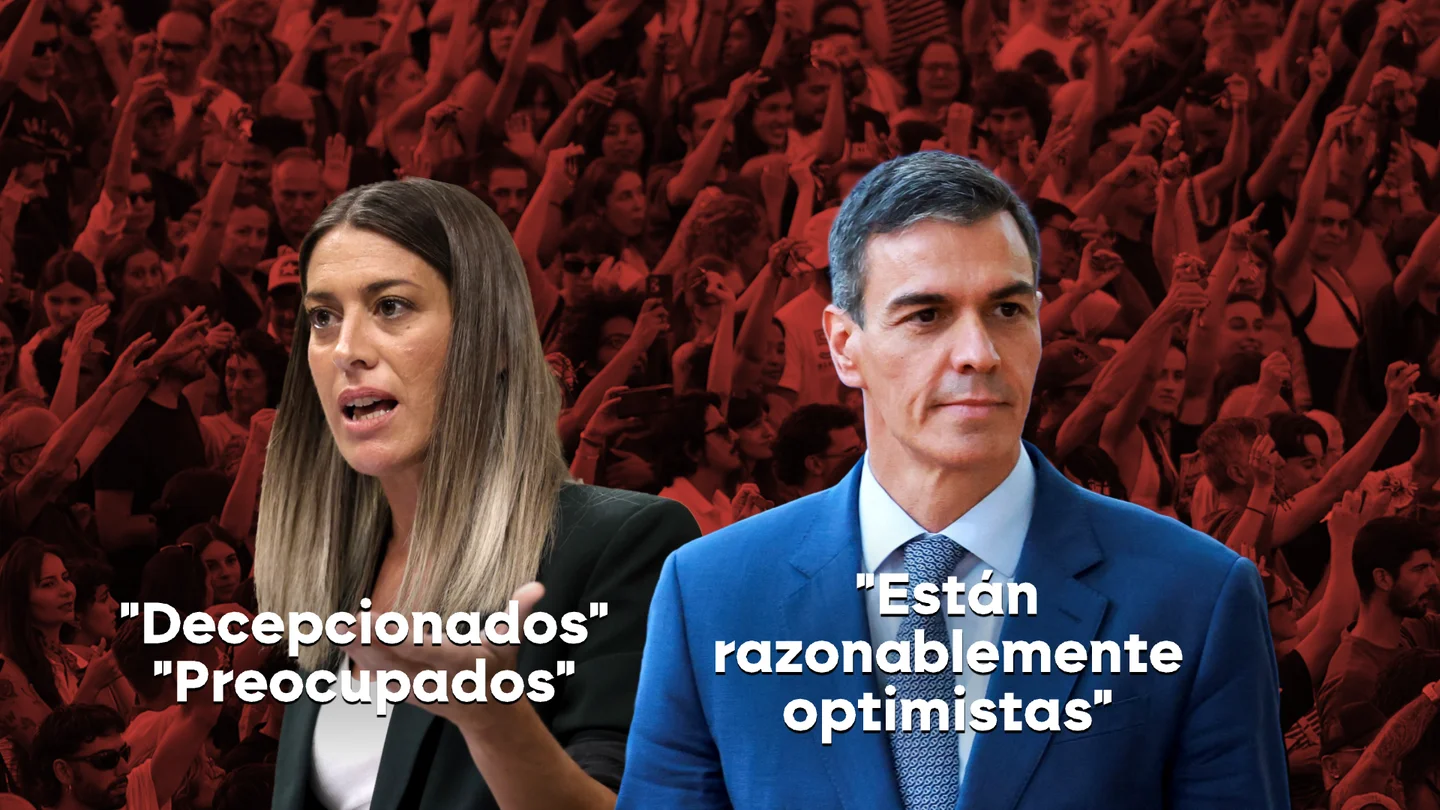 La portavoz de Junts, Miriam Nogueras, y el presidente, Pedro Sánchez. La portavoz de Junts, Miriam Nogueras, y el presidente, Pedro Sánchez.