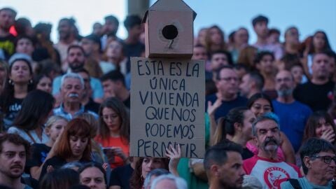 Imagen de la protesta por la vivienda en Sevilla