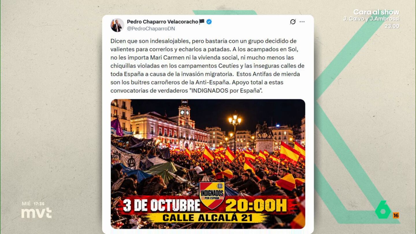 El grupo ultra Democracia Nacional llama a una movilización para desmantelar la acampada de Sol "a patadas”