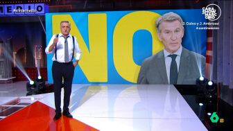 El presentador de El Intermedio expone que la palabra favorita del l&iacute;der popular es "no" y que, adem&aacute;s de no apoyar ninguna medida del Gobierno, ha votado que no, incluso, a medidas propuestas por su partido. 